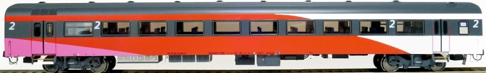 Exact-Train EX11190 - H0 - Personenwagen ICRm Fyra 1 Amsterdam-Brüssel mit Figuren, NS, Ep. VI - Wagen 6